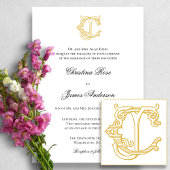 COULEURS ÉDITABLES CJ Monogram JC Logo Invitation