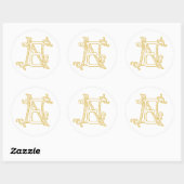 COULEURS ÉDITABLES EN Monogramme NE Sticker Monogr (Feuille)