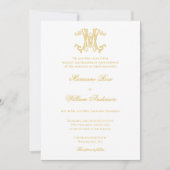 COULEURS ÉDITABLES MW Monogram WM Logo Invitation (Devant)