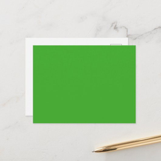 Couleurs éffrayantes - Carte postale verte (Devant/Arrière en situation)