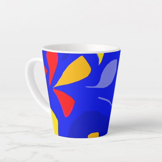Couleurs électriques Latte Mug (Angle gauche)