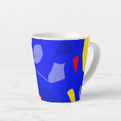 Couleurs électriques Latte Mug (Angle droit)