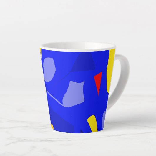 Couleurs électriques Latte Mug (Angle droit)