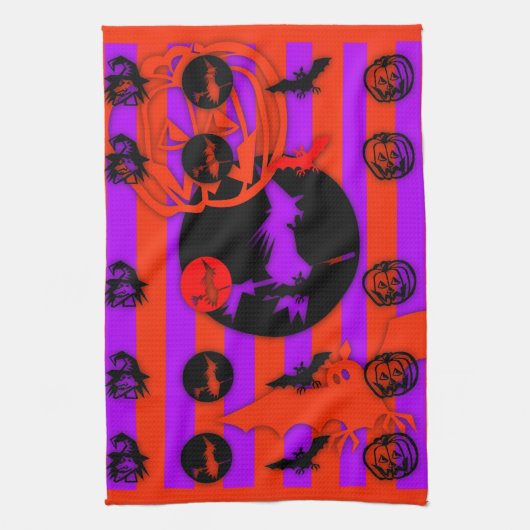 Couleurs électriques Pop Halloween Serviette de cu (Vertical)