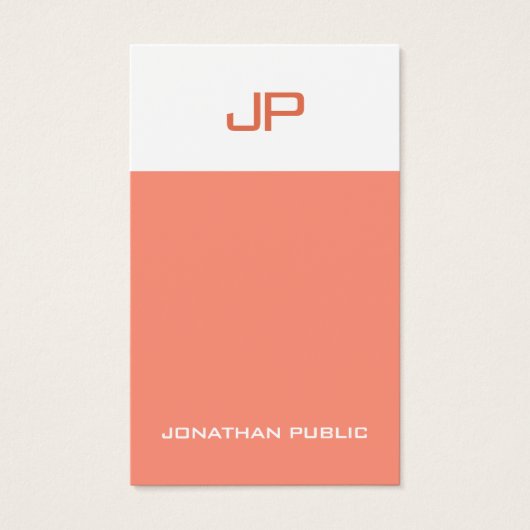 Couleurs élégantes Elite Design Moderne Monogramme (Devant)