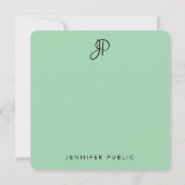 Couleurs élégantes Modèle de monogramme manuscrit (Dos)