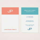 Couleurs élégantes Modèle Monogramme moderne sur m (Devant & derrière)