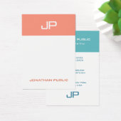 Couleurs élégantes Modèle Monogramme moderne sur m (Bureau)