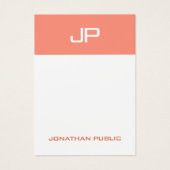 Couleurs élégantes Modèle Monogramme moderne sur m (Devant)