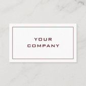 Couleurs et police Cartes de visite modernes (Dos)