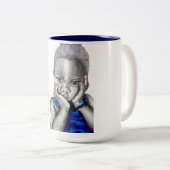 Couleurs Fille bleue 2 - tasse (Devant droit)