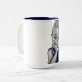 Couleurs Fille bleue 2 - tasse (Devant gauche)