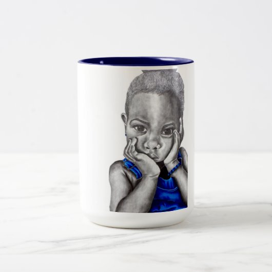 Couleurs Fille bleue 2 - tasse (Centre)