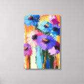 Couleurs florales - Abstrait floral sur toile (Recto)