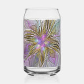 Couleurs Florales Abstraites Fractales Avec Rose & (Verso)