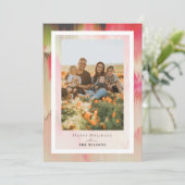 Couleurs florantes Carte photo de Noël (Debout devant)