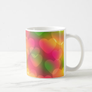 Couleurs folles Coeurs Bokeh CAFÉ MUG