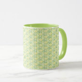 Couleurs géométriques Chaux Mug vert (Devant droit)