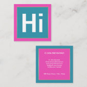 COULEURS HAUTES| CARTES DE VISITE (Devant / Derrière)