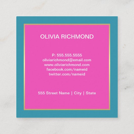 COULEURS HAUTES| CARTES DE VISITE (Dos)