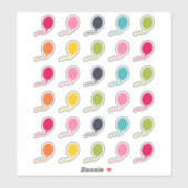 Couleurs joyeuses | Stickers Balloon d'Anniversair (Feuille)