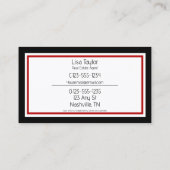 Couleurs KW Double Carte de visite noir (Dos)