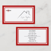 Couleurs KW Double Carte de visite rouge (Devant / Derrière)