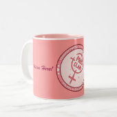 Couleurs Logo 2 de rose de tasse de PMS (Devant gauche)