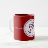 Couleurs Logo pourpre 2 de tasse de PMS (Devant gauche)