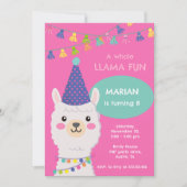 Couleurs lumineuses llama Invitation (Devant)