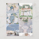 Couleurs Mariage bleu blanc classique Carte Palett (Dos)