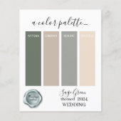 Couleurs Mariage couleur verte Sage Classé Feuille (Devant)