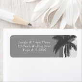 Couleurs Mariage gris blanc Palm Tree Étiquettes d (En situation)