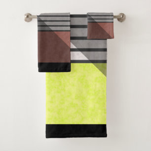 couleurs modernes Abstraites brun jaune citron bla