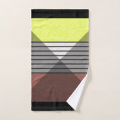 couleurs modernes Abstraites brun jaune citron bla (Serviette à main)