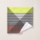 couleurs modernes Abstraites brun jaune citron bla (Gant de toilette)