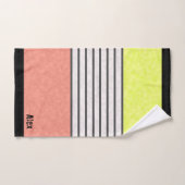 couleurs modernes Abstraites corail rose chaux ver (Serviette à main)