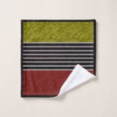 couleurs modernes Abstraites rouge vert blanc noir (Gant de toilette)