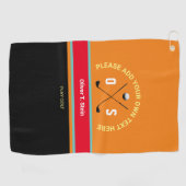 Couleurs modernes cool Golf Serviette avec nom de (Horizontal)