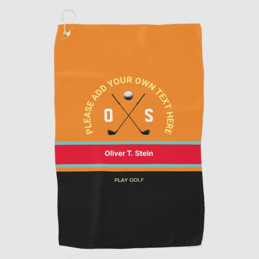 Couleurs modernes cool Golf Serviette avec nom de (Devant)