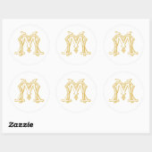 COULEURS MODIFIABLES MM Monogramme MM Logo Sticker (Feuille)