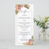 Couleurs neutres chic Boho Floral Mariage Cartes d (Debout devant)