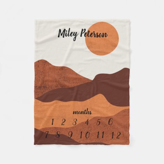 Couleurs neutres Jalon mensuel Couverture bébé (Devant)