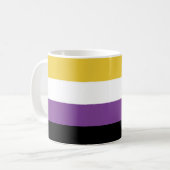 Couleurs non binaires Drapeau café Mug (Devant gauche)