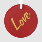 Couleurs Or Rouge Écarlate Amour Mariage Calligrap (dos)