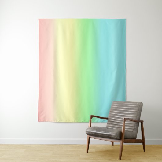 Couleurs pastel Abstraites Art suspendu tapisserie (En situation)