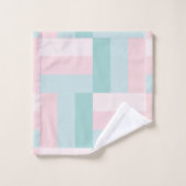 Couleurs pastel bleu rose vert élégant (Gant de toilette)