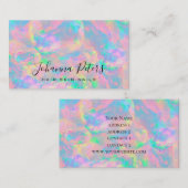 couleurs pastel carte de visite opal abstrait (Devant / Derrière)