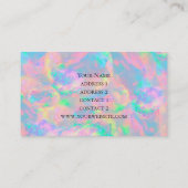 couleurs pastel carte de visite opal abstrait (Dos)