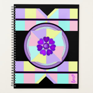 Couleurs pastel & coeurs violets battre